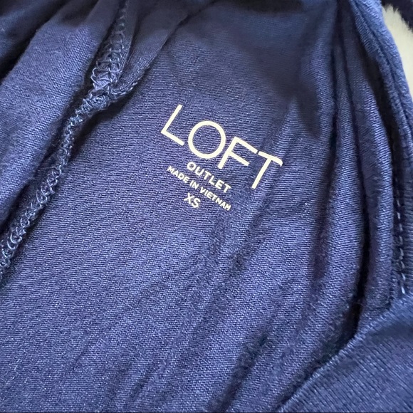 NEW The Loft Dark Blue Mock Neck Halter Sleeveless Tank Top Size XS - Picture 3 of 7